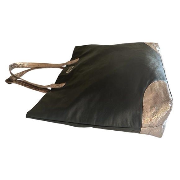 Jimmy Choo Parfums Black & Snake Print Faux Leather Tote Shoulder Bag! - Picture 5 of 11